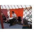 Drum night in the Phoenix Yurt.
