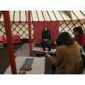 2013 Daughters testing out the Yurt space.
